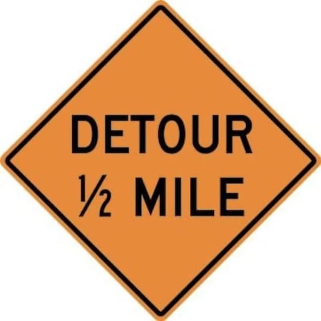 Accuform RIGID CONSTRUCT ION SIGN DETOUR AHEAD FRK266DP
